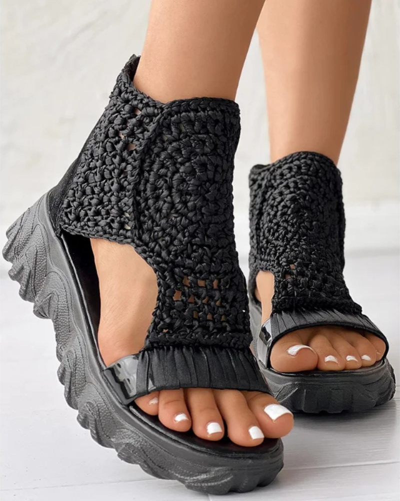 Capucine | Sandales Plateforme Tressées