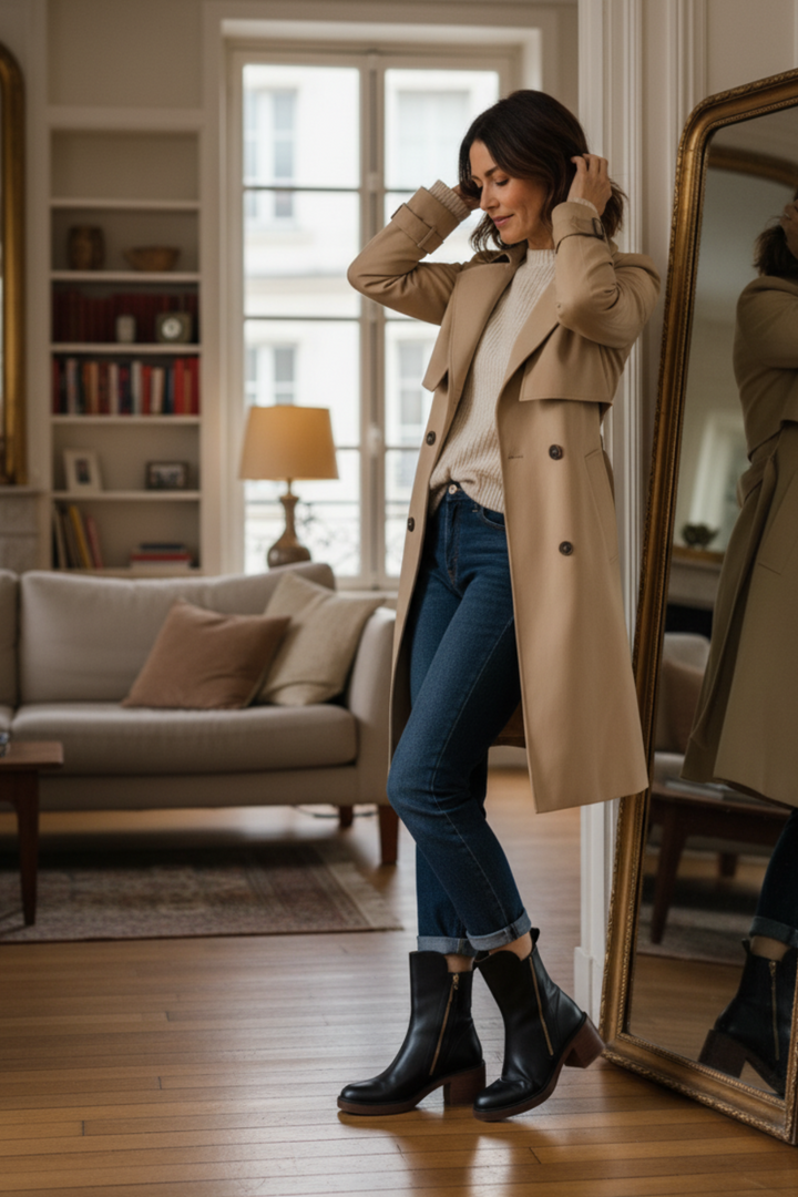 Paerel | Bottes Orthopédiques en Cuir à Talon Carré