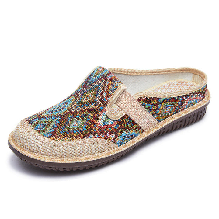 Sylvie | Mules Bohèmes en Tissu Respirant
