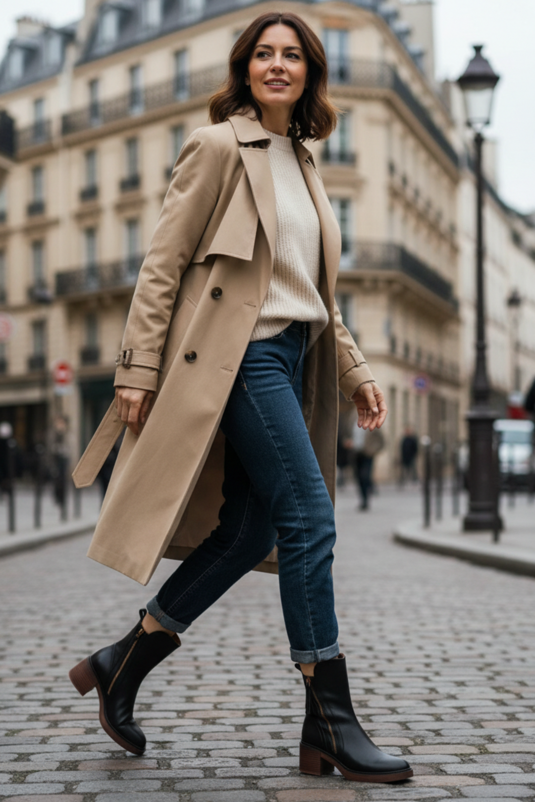 Pénélope | Bottes en Cuir à Talon Carré
