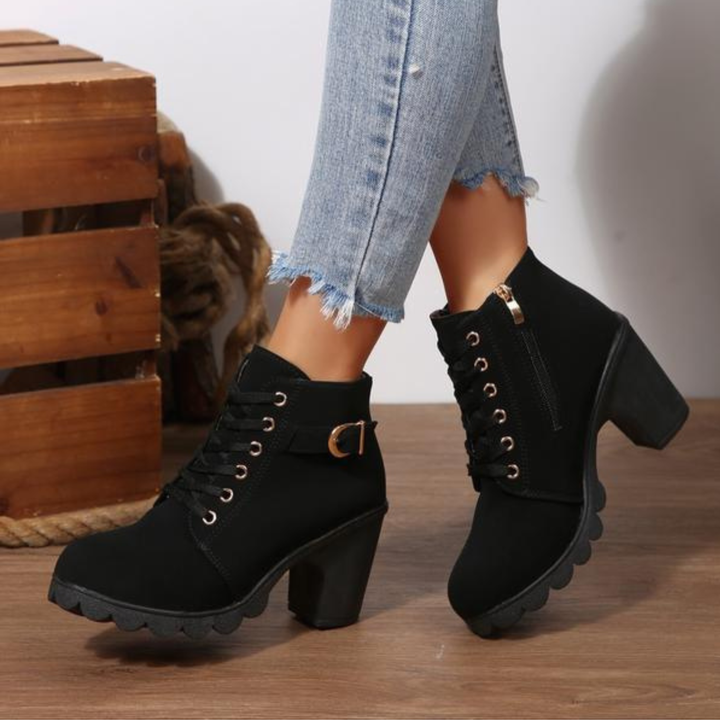 Romane | Bottines à Lacets et Boucle Métallique