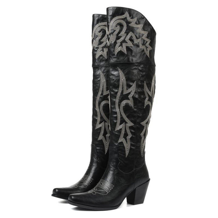 Joséphine | Bottes Cuissardes Style Santiag