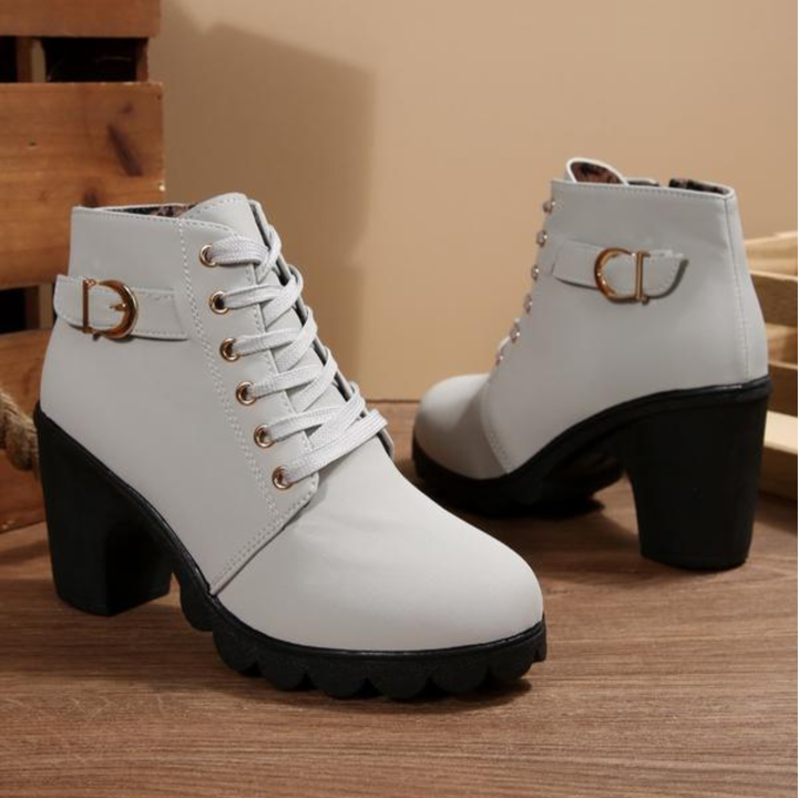 Romane | Bottines à Lacets et Boucle Métallique