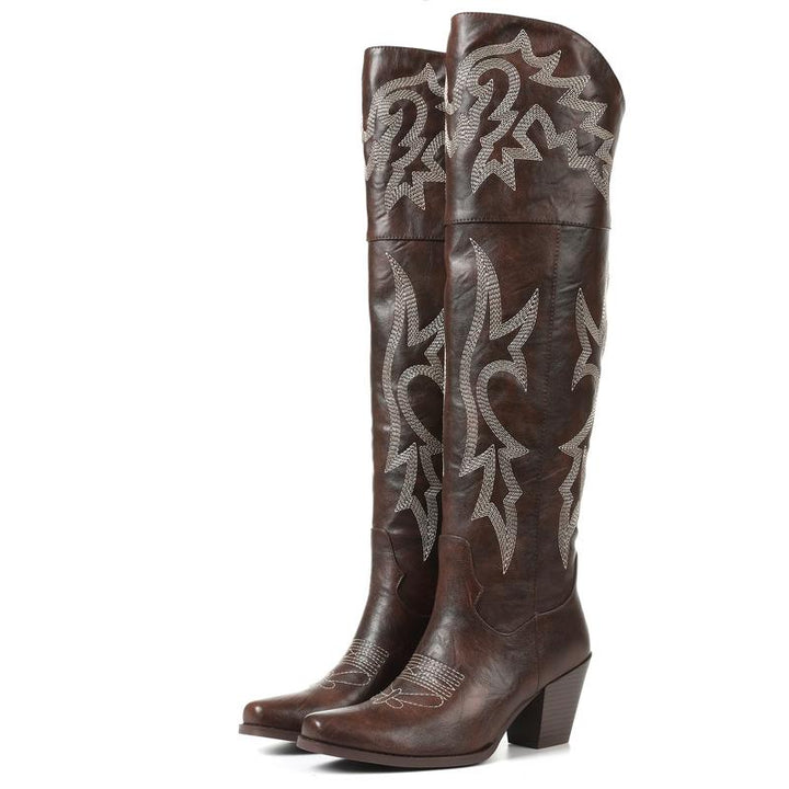 Joséphine | Bottes Cuissardes Style Santiag