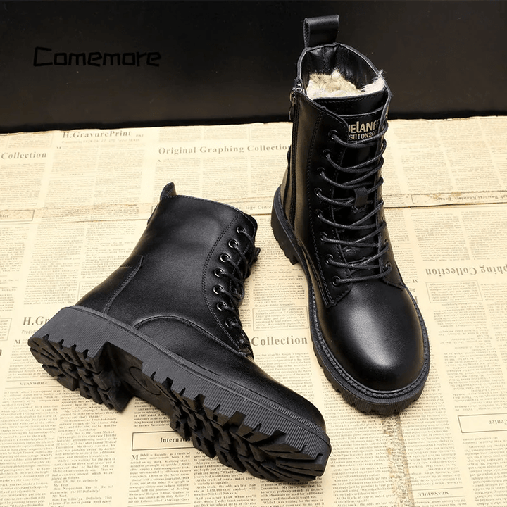 Delphine | Bottes d'Hiver Doublées à Boucle