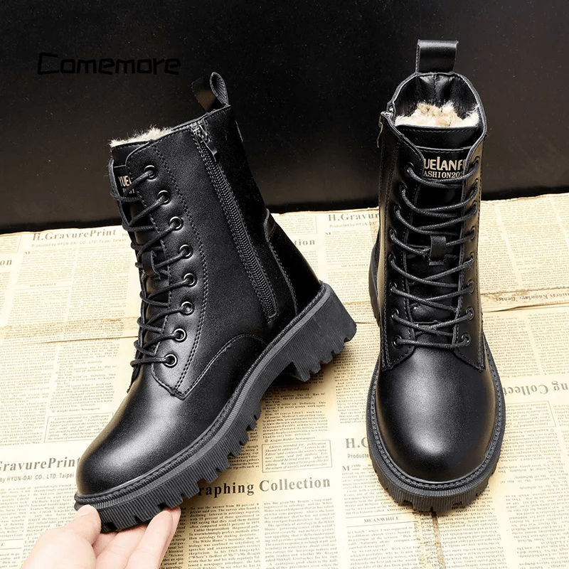 Delphine | Bottes d'Hiver Doublées à Boucle