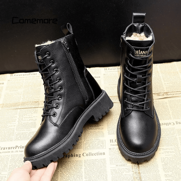 Delphine | Bottes d'Hiver Doublées à Boucle
