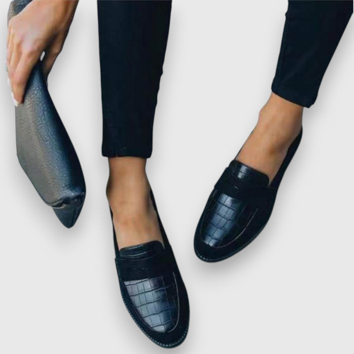 Line | Mocassins Effet Croco à Enfiler