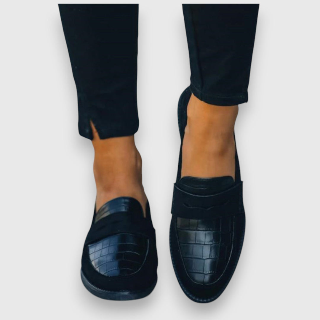 Line | Mocassins Effet Croco à Enfiler