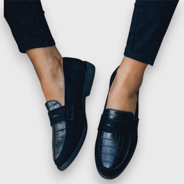 Line | Mocassins Effet Croco à Enfiler