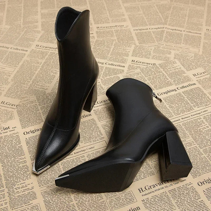 Nina | Bottines Chelsea à Bout Métallisé