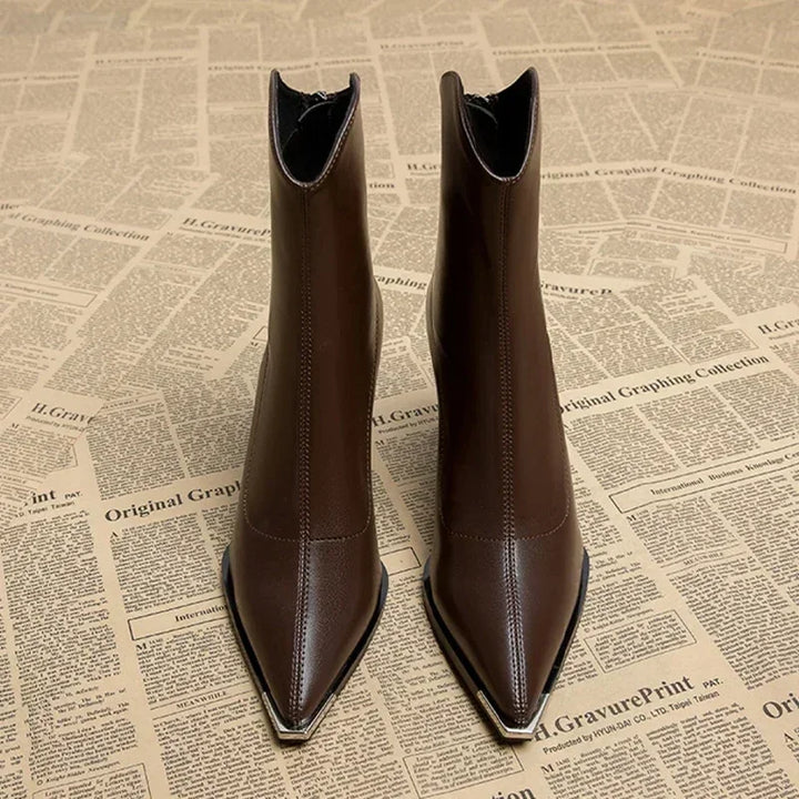 Nina | Bottines Chelsea à Bout Métallisé