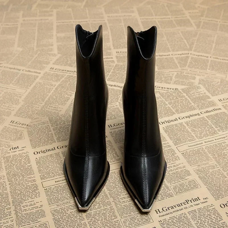 Nina | Bottines Chelsea à Bout Métallisé
