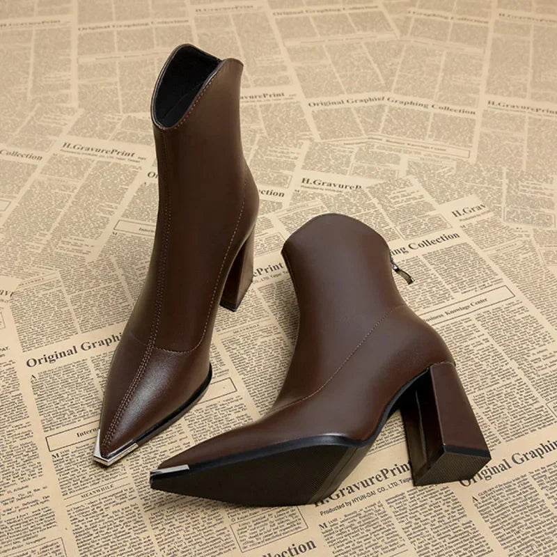 Nina | Bottines Chelsea à Bout Métallisé