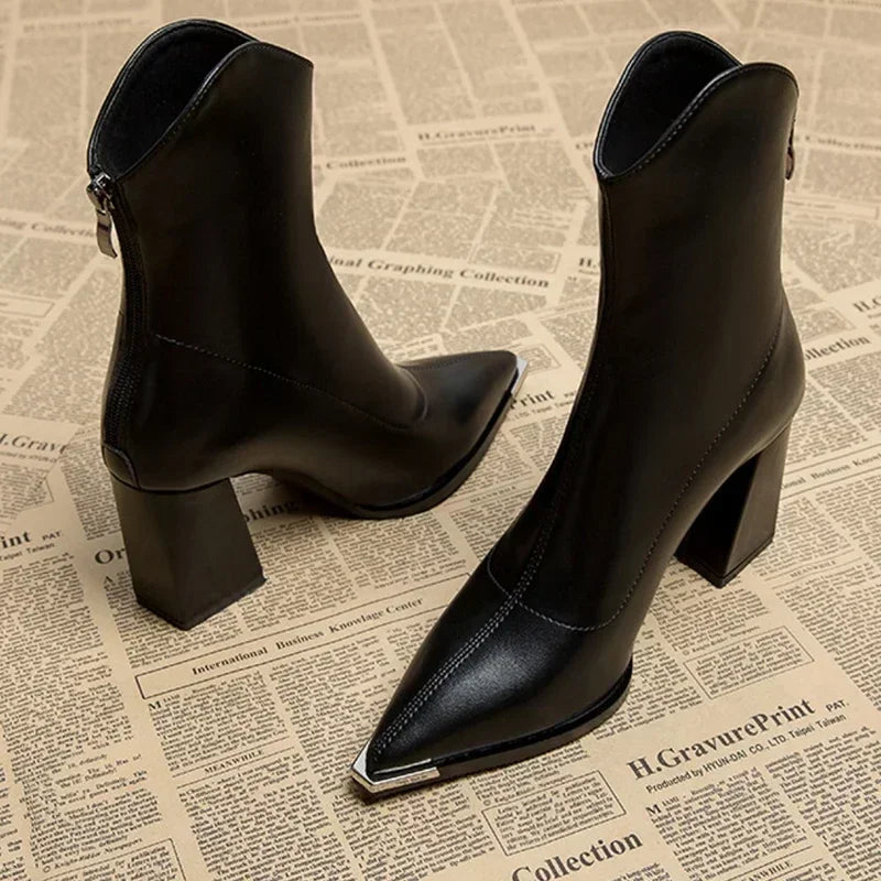 Noémie | Bottines Chelsea à Bout Métallisé