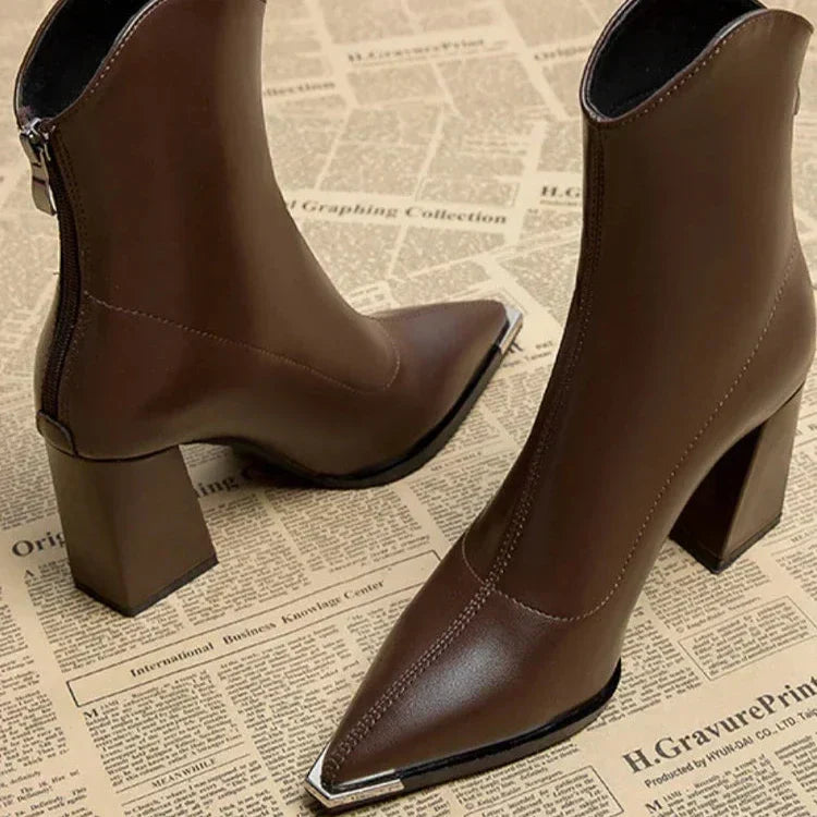 Noémie | Bottines Chelsea à Bout Métallisé