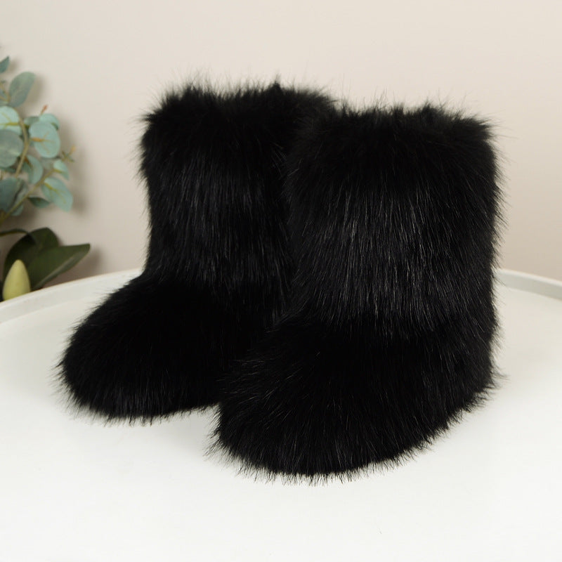 Ségolène | Bottes d'Hiver Mi-Hautes Fourrées