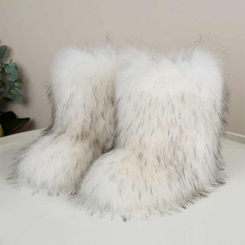 Ségolène | Bottes d'Hiver Mi-Hautes Fourrées