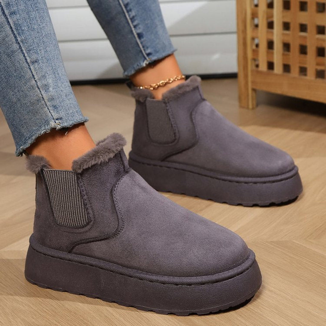 Armelle | Bottines de Neige en Suédine à Enfiler