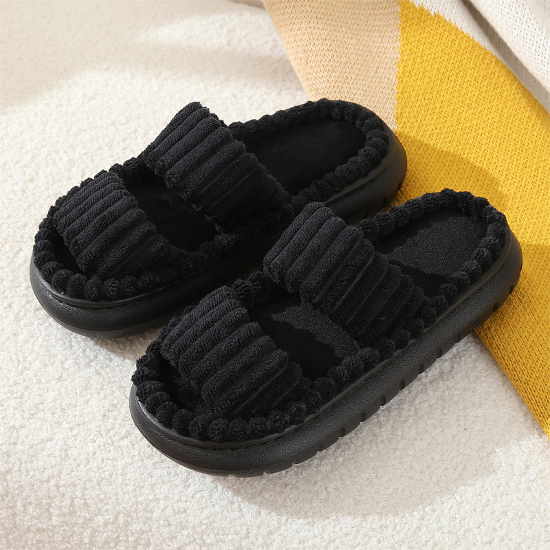 Agathe | Chaussons Duveteux à Bout Ouvert