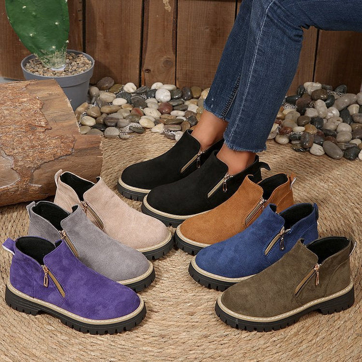 Blandine | Bottines Plateforme à Zip Latéral
