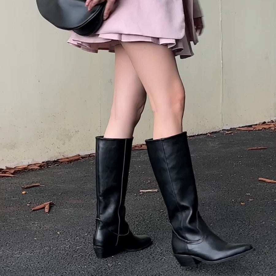 Aurélie | Bottes Hautes à Bout Pointu