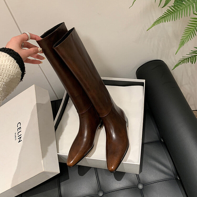 Aurélie | Bottes Hautes à Bout Pointu