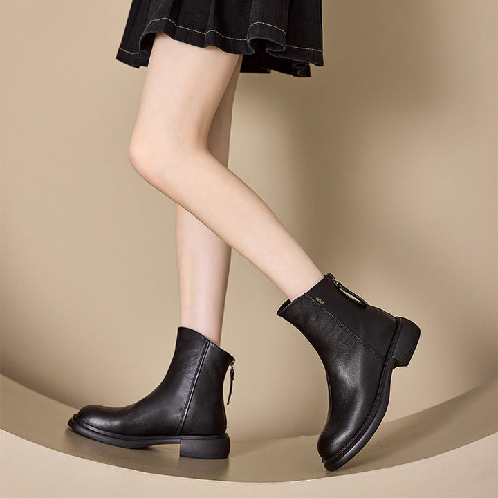 Clarisse | Bottines Orthopédiques en Cuir à Zip Arrière