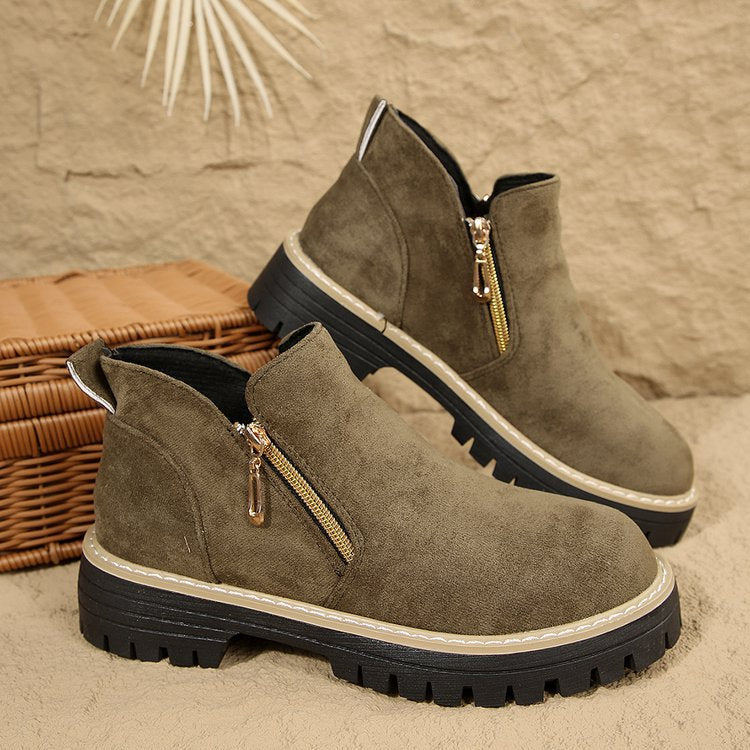Blandine | Bottines Plateforme à Zip Latéral