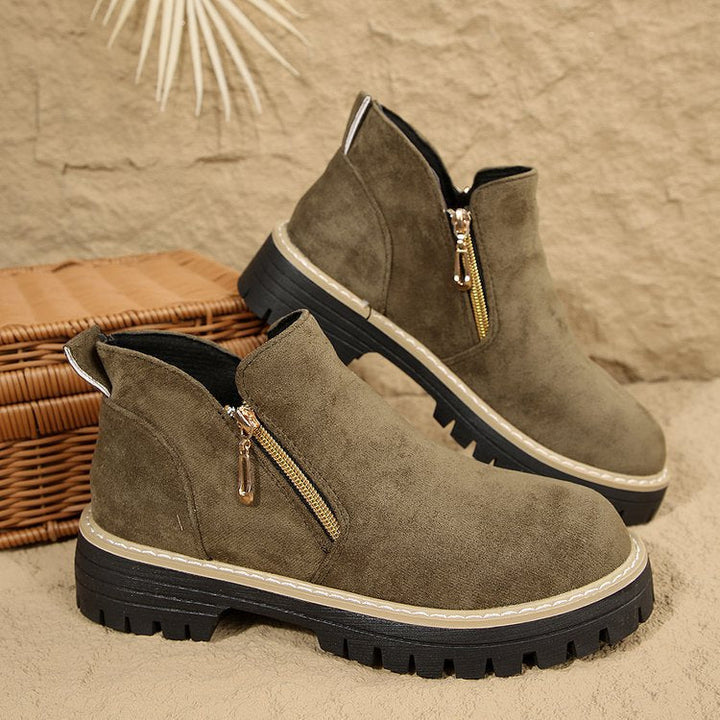 Blandine | Bottines Plateforme à Zip Latéral