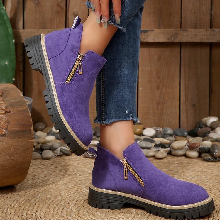 Blandine | Bottines Plateforme à Zip Latéral