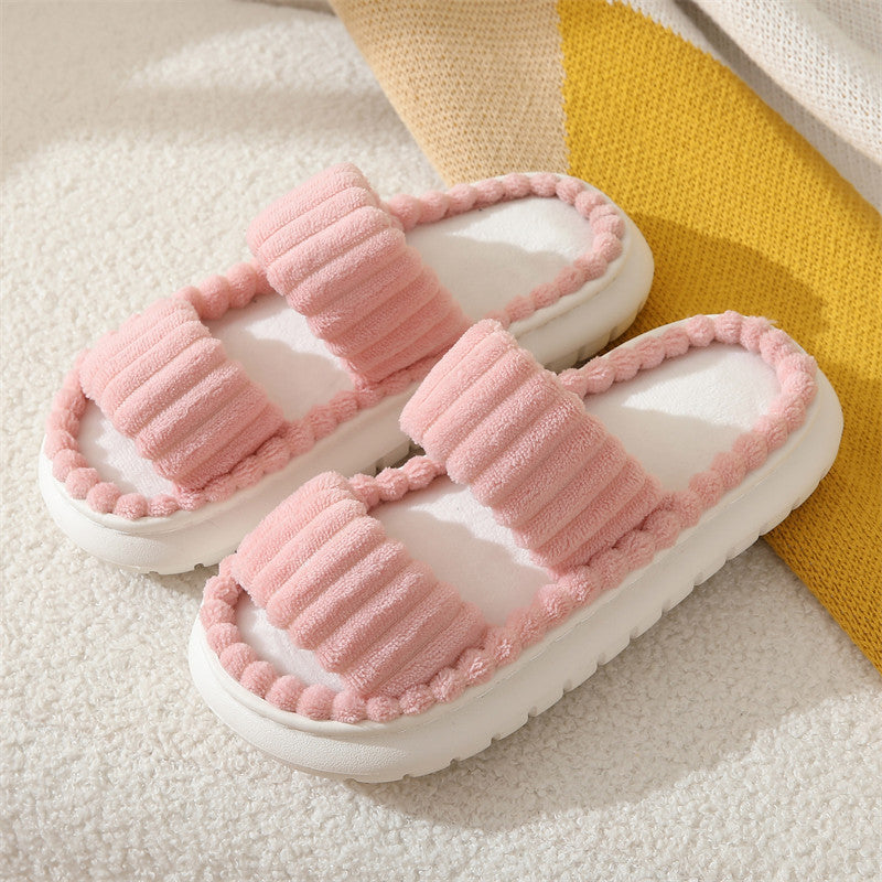 Agathe | Chaussons Duveteux à Bout Ouvert