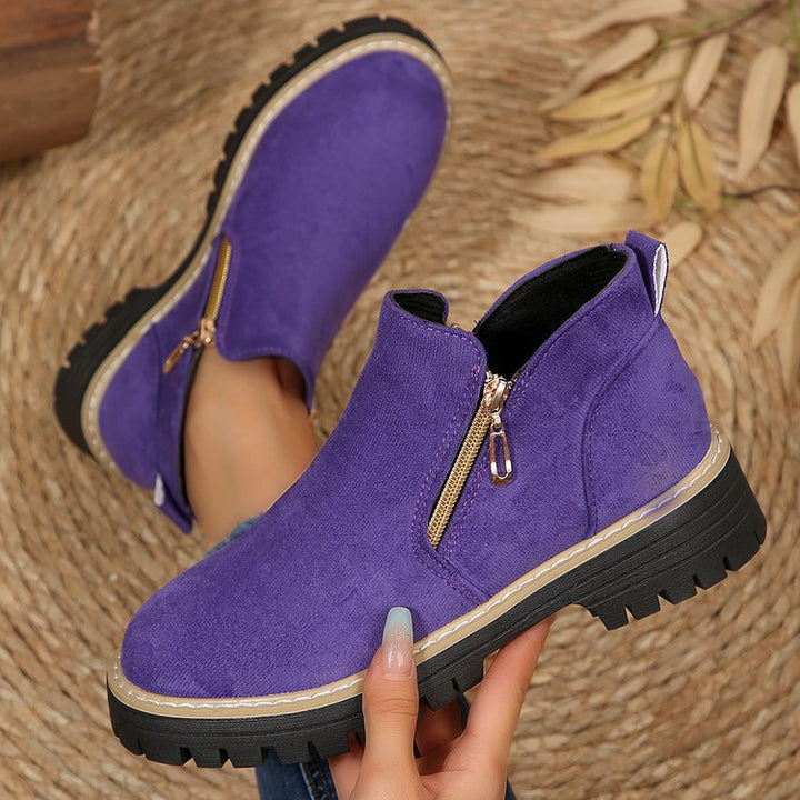 Blandine | Bottines Plateforme à Zip Latéral