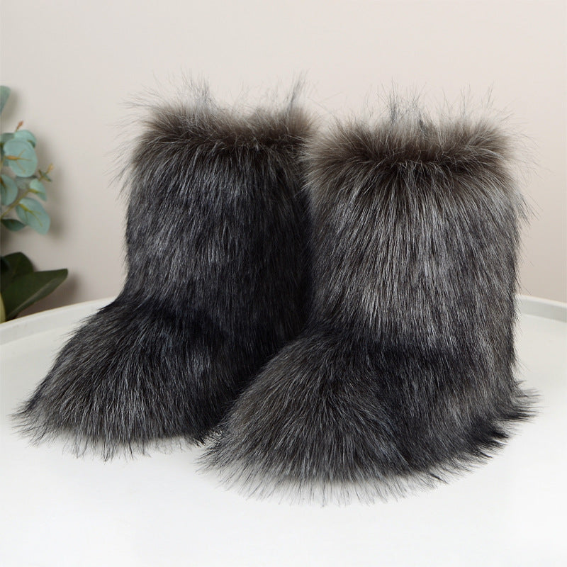 Ségolène | Bottes d'Hiver Mi-Hautes Fourrées