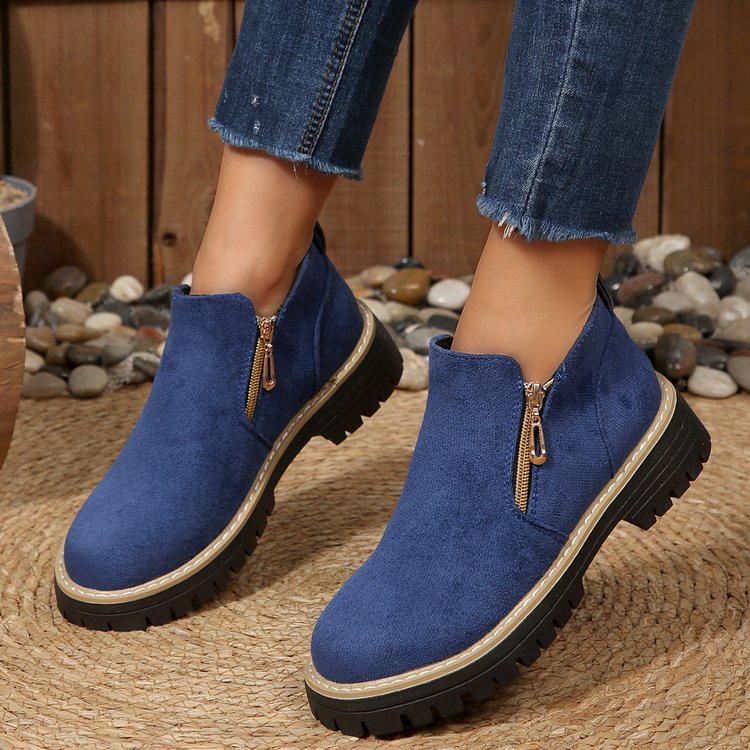 Blandine | Bottines Plateforme à Zip Latéral