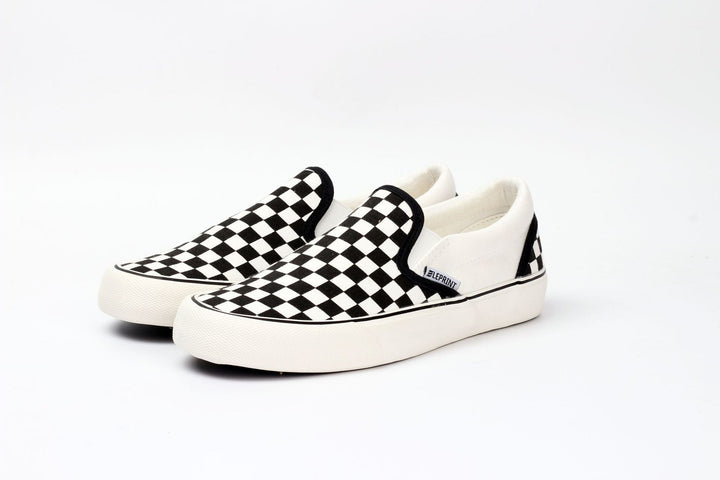 Juliette | Baskets à Enfiler Motif Damier