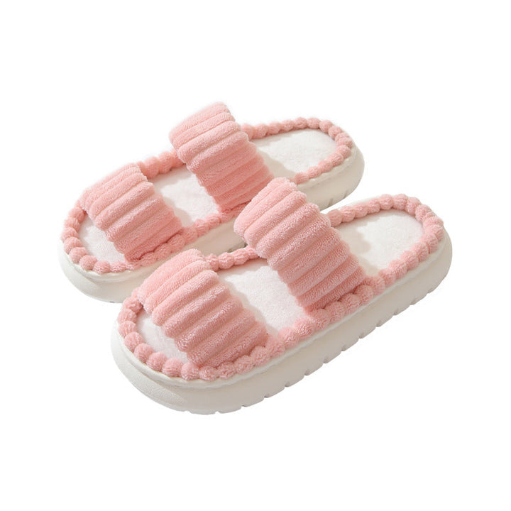 Agathe | Chaussons Duveteux à Bout Ouvert