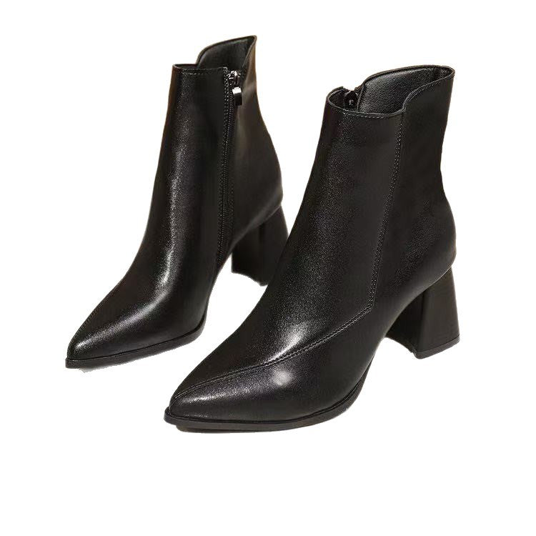Marceline | Bottines à Bout Pointu et Zip Latéral