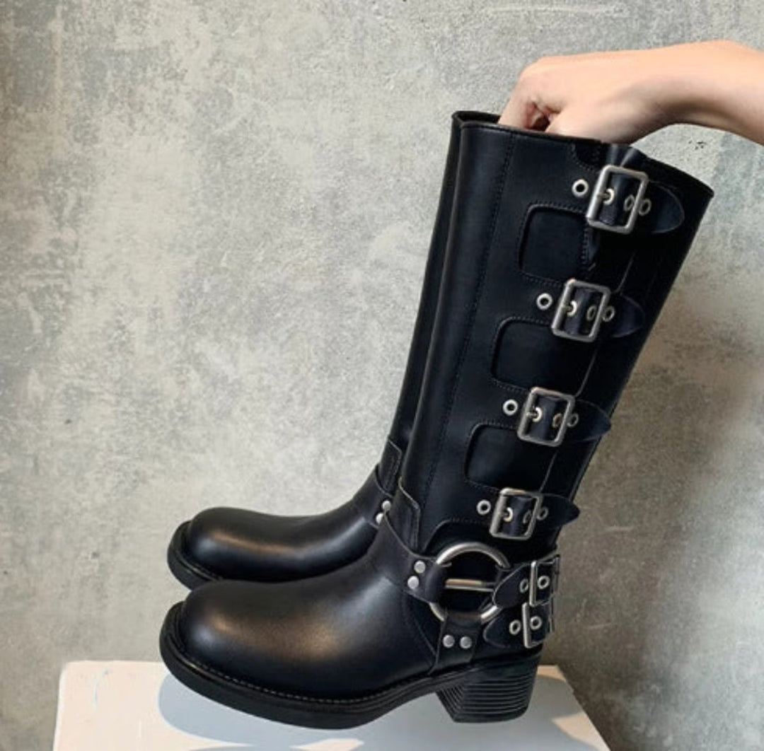 Delphine | Bottines Motardes à Boucle