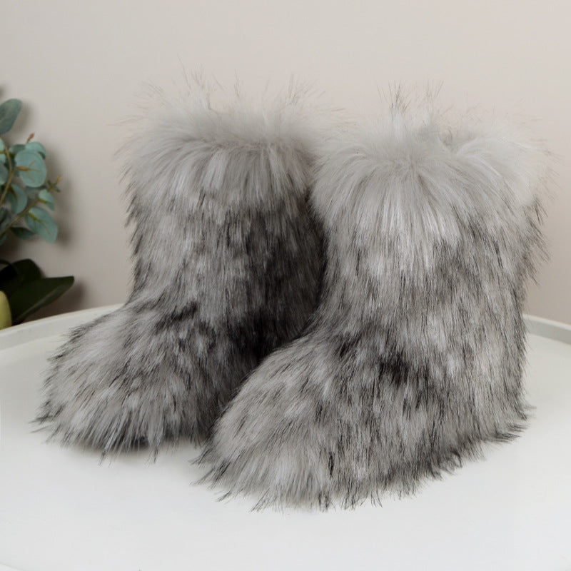 Ségolène | Bottes d'Hiver Mi-Hautes Fourrées