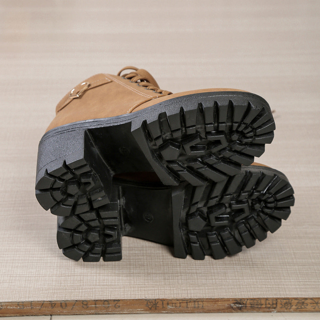 Albane | Bottines à Lacets et Talon Bloc