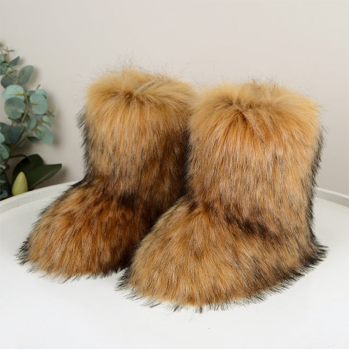Ségolène | Bottes d'Hiver Mi-Hautes Fourrées