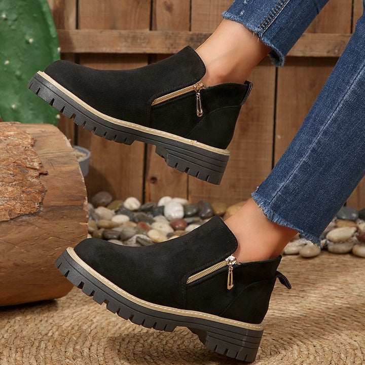 Blandine | Bottines Plateforme à Zip Latéral