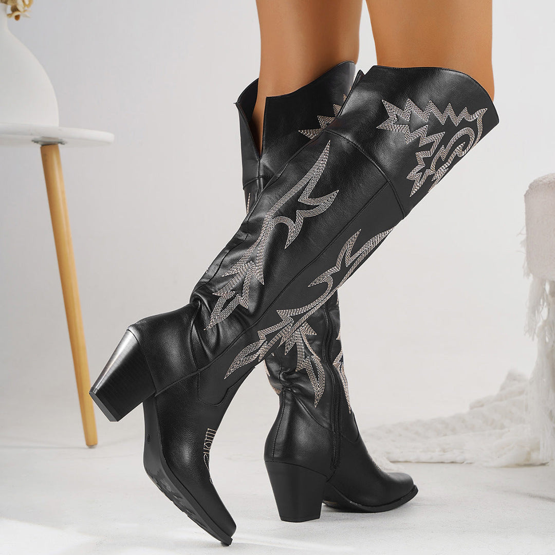 Joséphine | Bottes Cuissardes Style Santiag