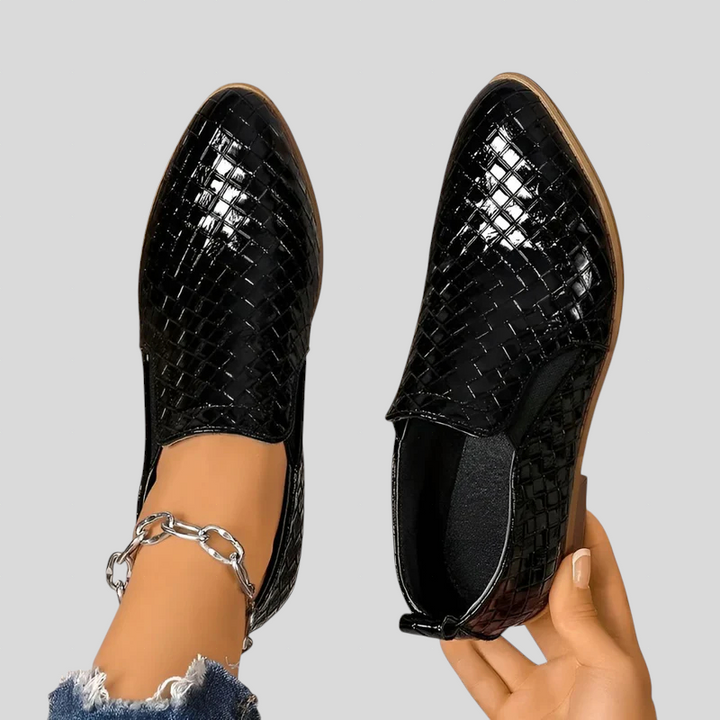Elsa | Bottines Tressées à Talon Bloc