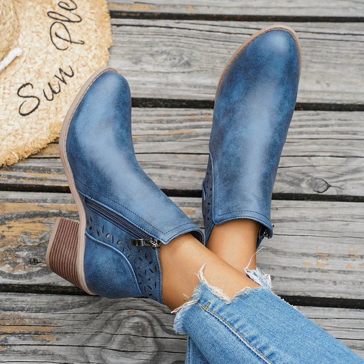 Garance | Bottines Western à Talon Mi-Haut