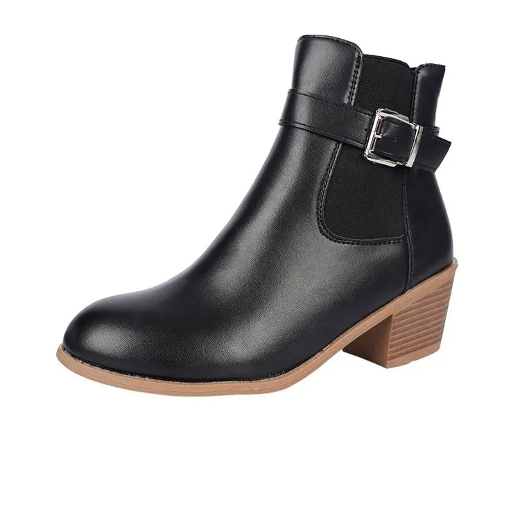 Joséphine | Bottines à Boucle et Talon Carré