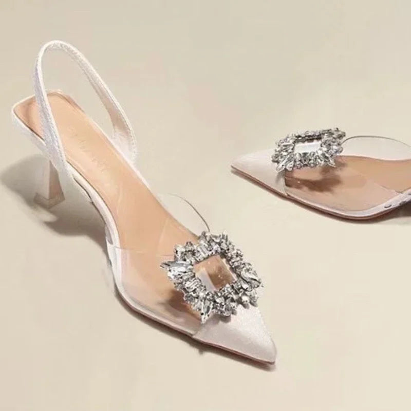 Delphine | Escarpins Pointus à Boucle Strass