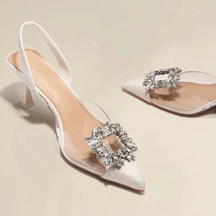 Delphine | Escarpins Pointus à Boucle Strass