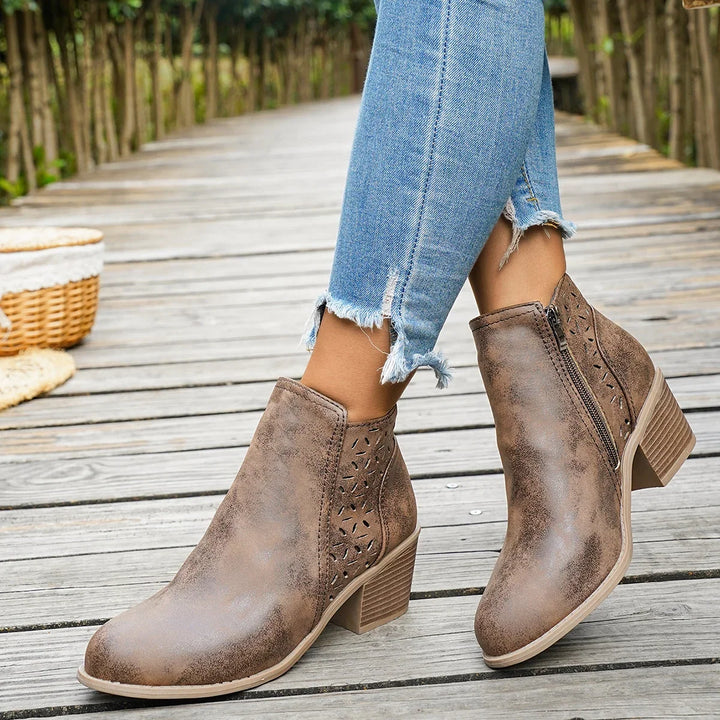 Gabrielle | Bottines Western à Talon Mi-Haut